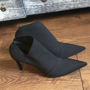 NEW BALENCIAGA Black Fabric Stretch Ankle Boot 7.5